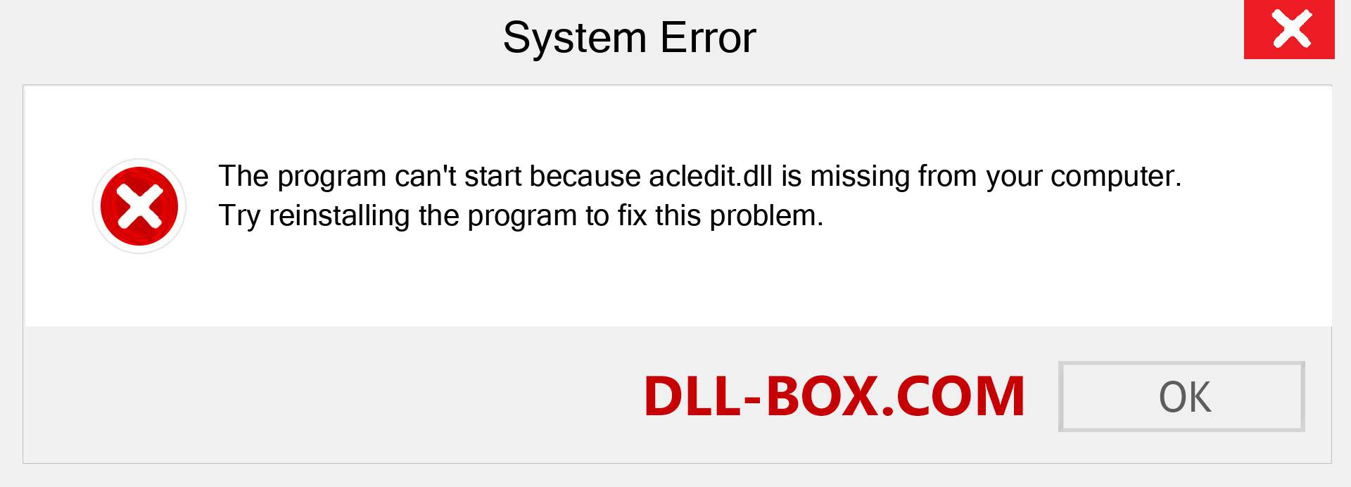  acledit.dll file is missing?. Download for Windows 7, 8, 10 - Fix  acledit dll Missing Error on Windows, photos, images